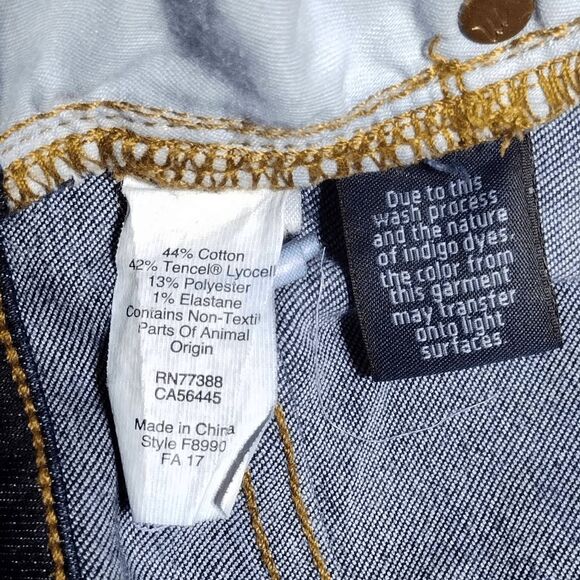 Madewell 9" High Rise Skinny Jeans Sz 25 2 4 Dark Blue Stretch Denim - Picture 7 of 7